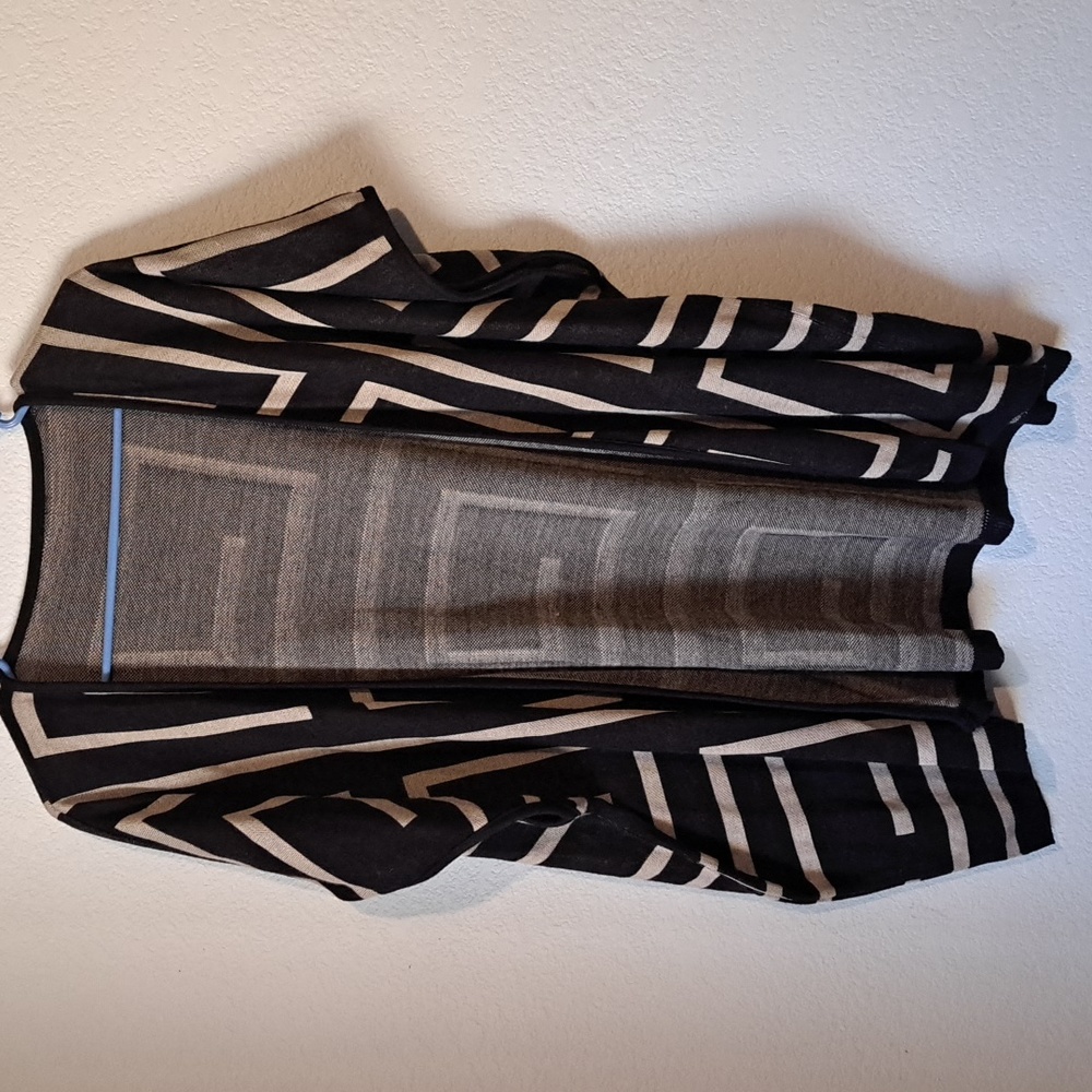 Black and Tan short sleeve cardigan